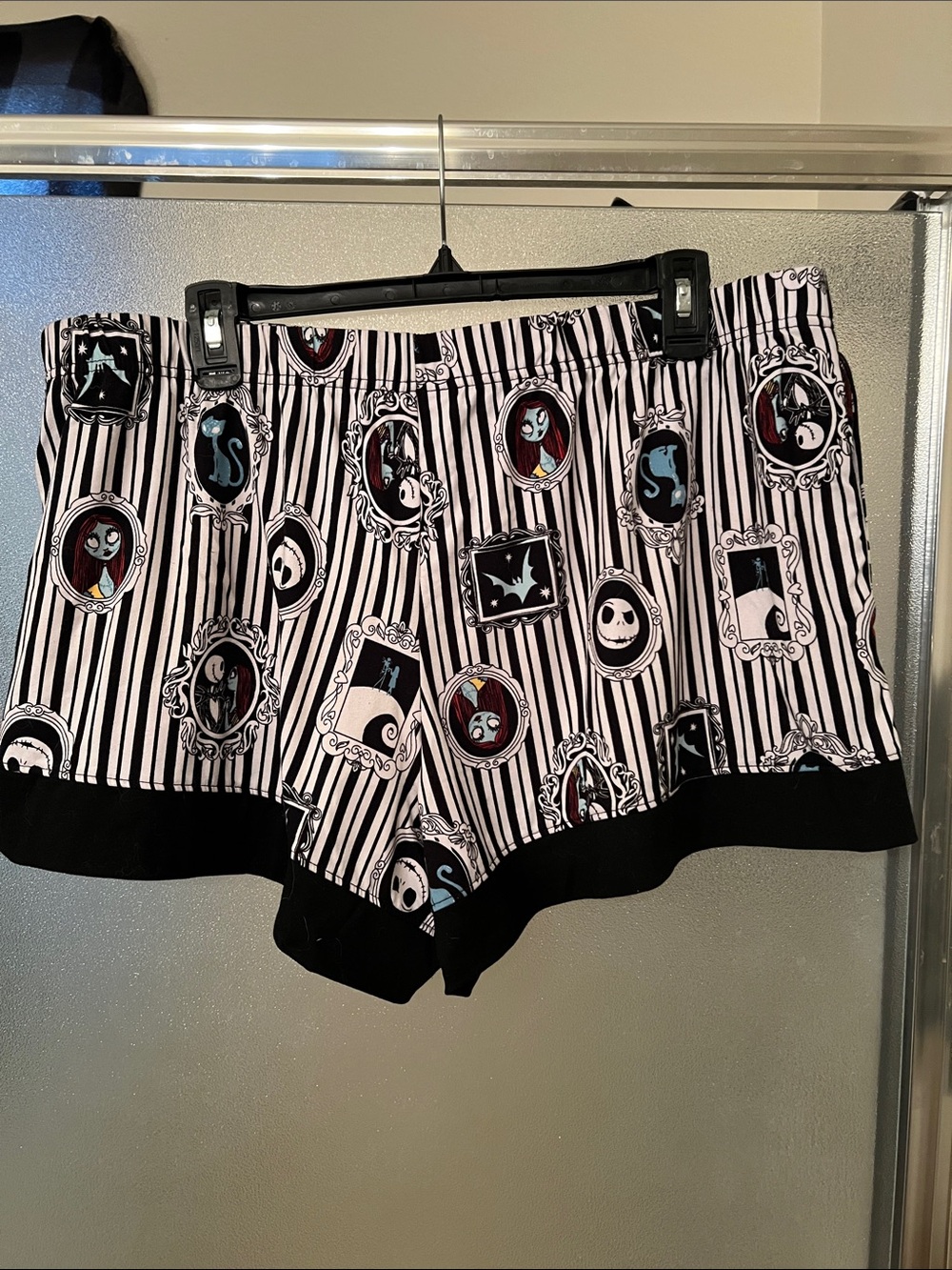 The Nightmare Before Christmas Striped Short-Sleeve Pajama set - Black/White - Picture 8 of 8